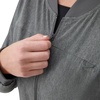 Hanes Women’s Scrubs Zip-Up Bomber Jacket(Ebony Heather)