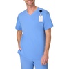 Hanes Men’s Scrub Top – Comfort Fit Healthcare Top with Chest Pocket(Ceil Blue 2)