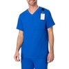 Hanes Men’s Scrub Top – Comfort Fit Healthcare Top with Chest Pocket(Royal Blue)