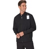Hanes Men’s Scrubs Healthcare Jacket, Zip-up Scrub Jacket for Men, Moisture-wicking & Odor Control(New Ebony)