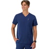 Hanes Men’s Scrubs Healthcare Top, Moisture-Wicking Stretch Scrub Shirts for Men, Odor Control(Athletic Navy)