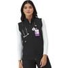 Hanes Women’s Comfort Fit Scrubs Healthcare Vest, Moisture-Wicking Stretch Scrubs Vest for Women(New Ebony)