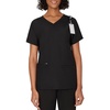 Hanes Women’s Hanes Women’s Premium Scrubs Top with Pockets, Comfort Fit Scrubs for Women, Nurse Essentials(New Ebony)