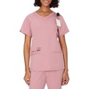 Hanes Women’s Hanes Women’s Premium Scrubs Top with Pockets, Comfort Fit Scrubs for Women, Nurse Essentials(Pink Mauve)