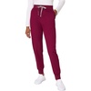 Hanes Women’s Scrub Joggers, Comfort Fit Healthcare Pants for Women, Moisture-Wicking Medical Scrubs with Odor Control(Afternoon Burgundy)