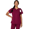 Hanes Women’s Scrub Top – Premium Stretch V-Neck Healthcare Top(Afternoon Burgundy)