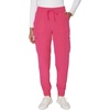 Hanes Women’s Scrubs Cargo Joggers, Healthcare Scrub Joggers for Women, Moisture Wicking(Fuchsia Pink)