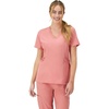 Hanes Women’s Scrubs Healthcare Top, Moisture-Wicking Stretch Scrub Shirts, Ribbed Side Panels(Rose Ranch Pink)