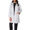 Hanes Women’s Scrubs Lab Coat, Healthcare Lab Coat, Scrubs Jacket With Pockets, Soil & Water Resistant(Marble White)