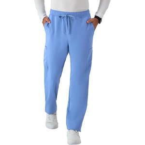 Hanes Men’s Scrubs Healthcare Pants, Scrub Pants for Men, Moisture-Wicking & Odor Control, 5 Pockets(Ceil Blue 2)