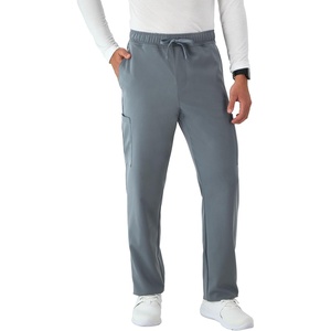 Hanes Men’s Scrubs Healthcare Pants, Scrub Pants for Men, Moisture-Wicking & Odor Control, 5 Pockets(Slate Grey)