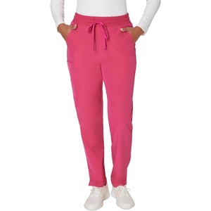 Hanes Women’s Comfort Fit Scrub Pants, Moisture-Wicking Healthcare Scrubs for Women, 3 Pockets(Fuchsia Pink)