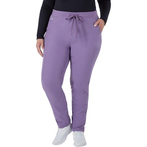 Hanes Women’s Comfort Fit Scrub Pants, Moisture-Wicking Healthcare Scrubs for Women, 3 Pockets(Soft Plum)