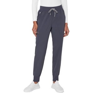 Hanes Women’s Scrub Joggers, Comfort Fit Healthcare Pants for Women, Moisture-Wicking Medical Scrubs with Odor Control(Peppercorn Grey)