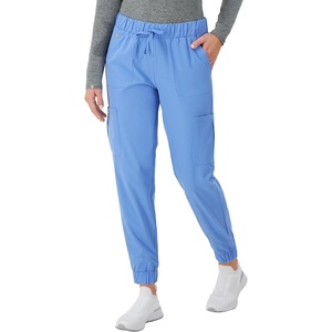 Hanes Women’s Scrubs Cargo Joggers, Healthcare Scrub Joggers for Women, Moisture Wicking(Ceil Blue 2)