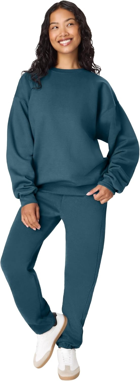 image:imageHanes Mens Ultimate Sweatshirt Heavyweight Fleece Sweatshirt Crewneck Pullover for MenCactus