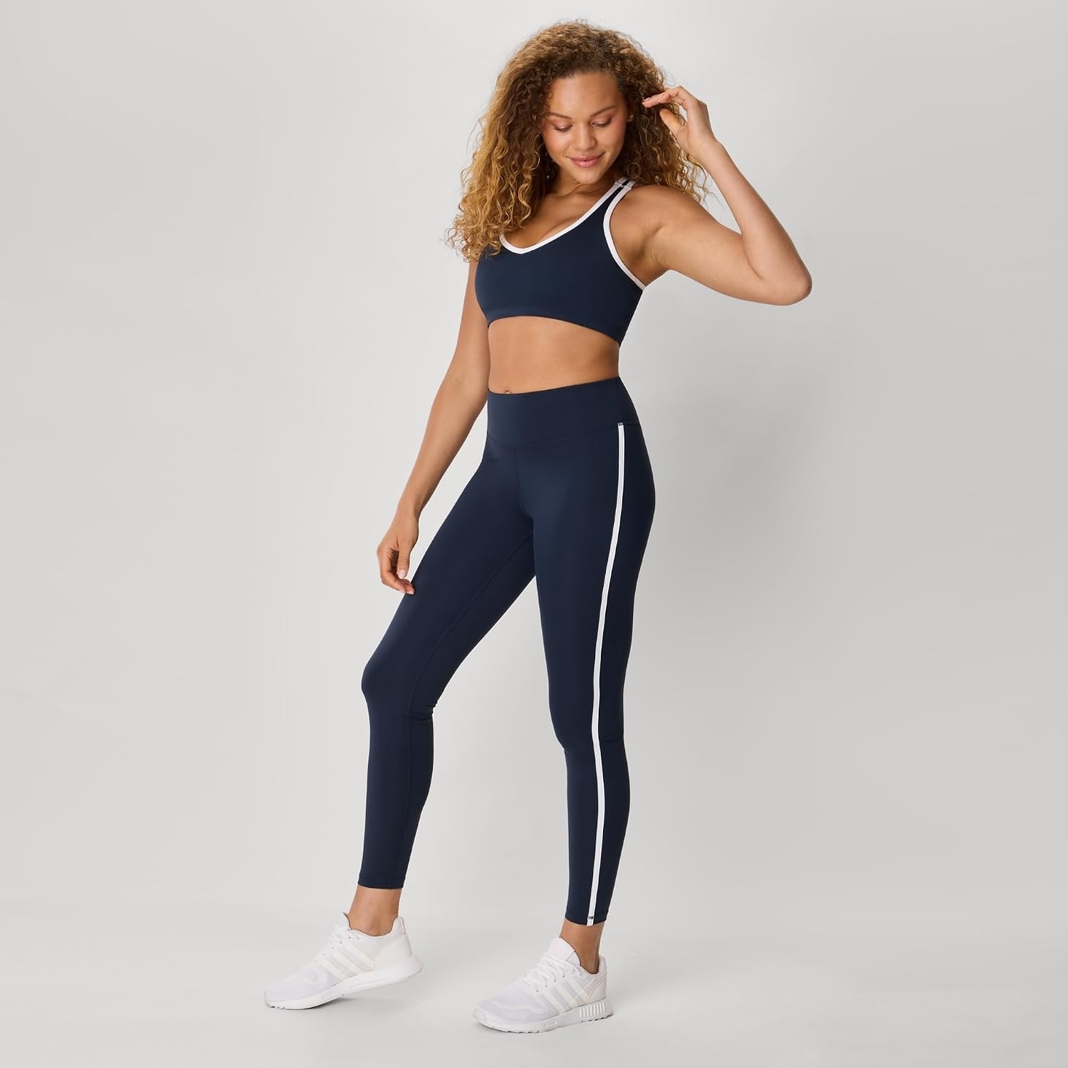 image:imageHanes Womens Sports Bra Moves Racerback Crop Top StretchBasic Navy