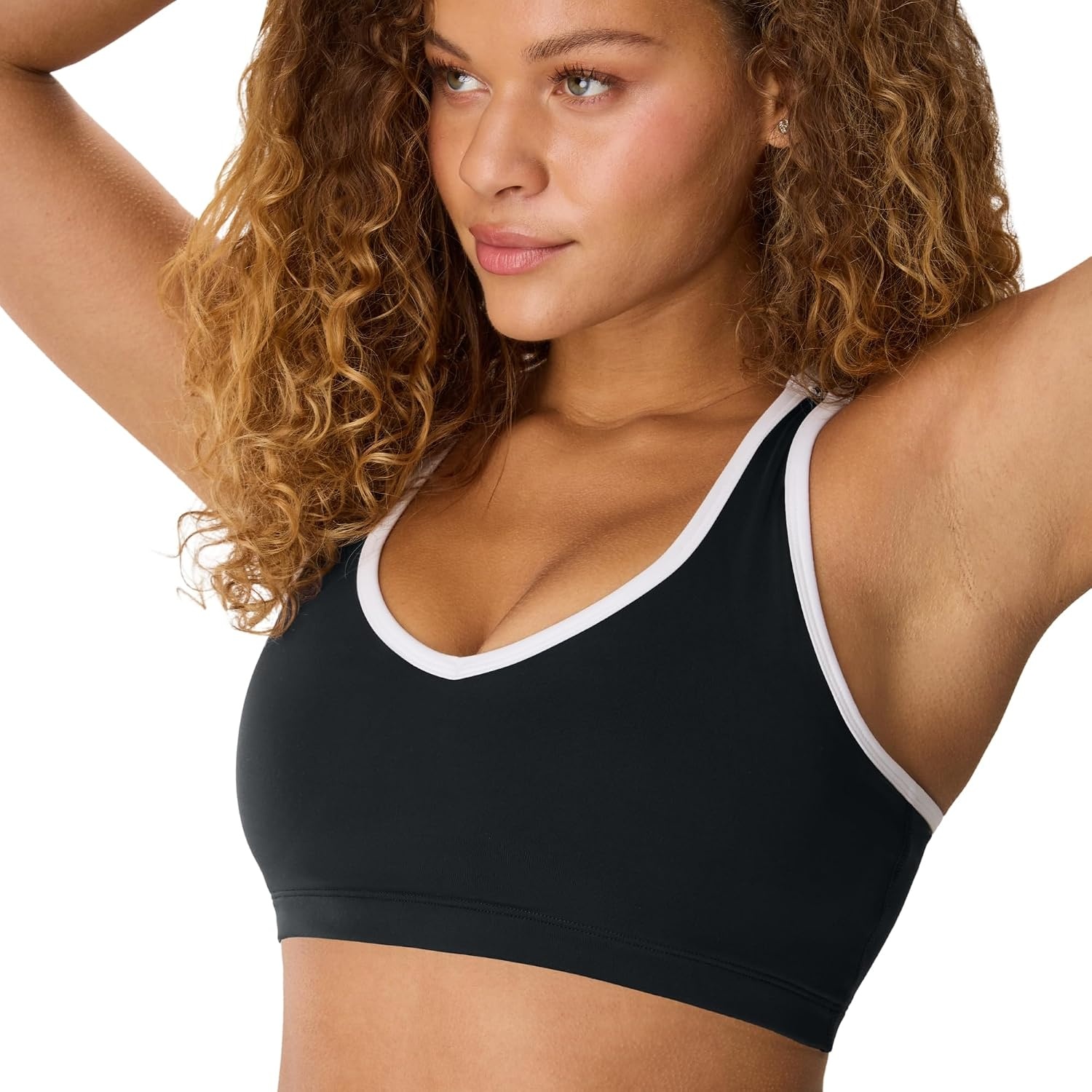 image:imageHanes Womens Sports Bra Moves Racerback Crop Top StretchBlack