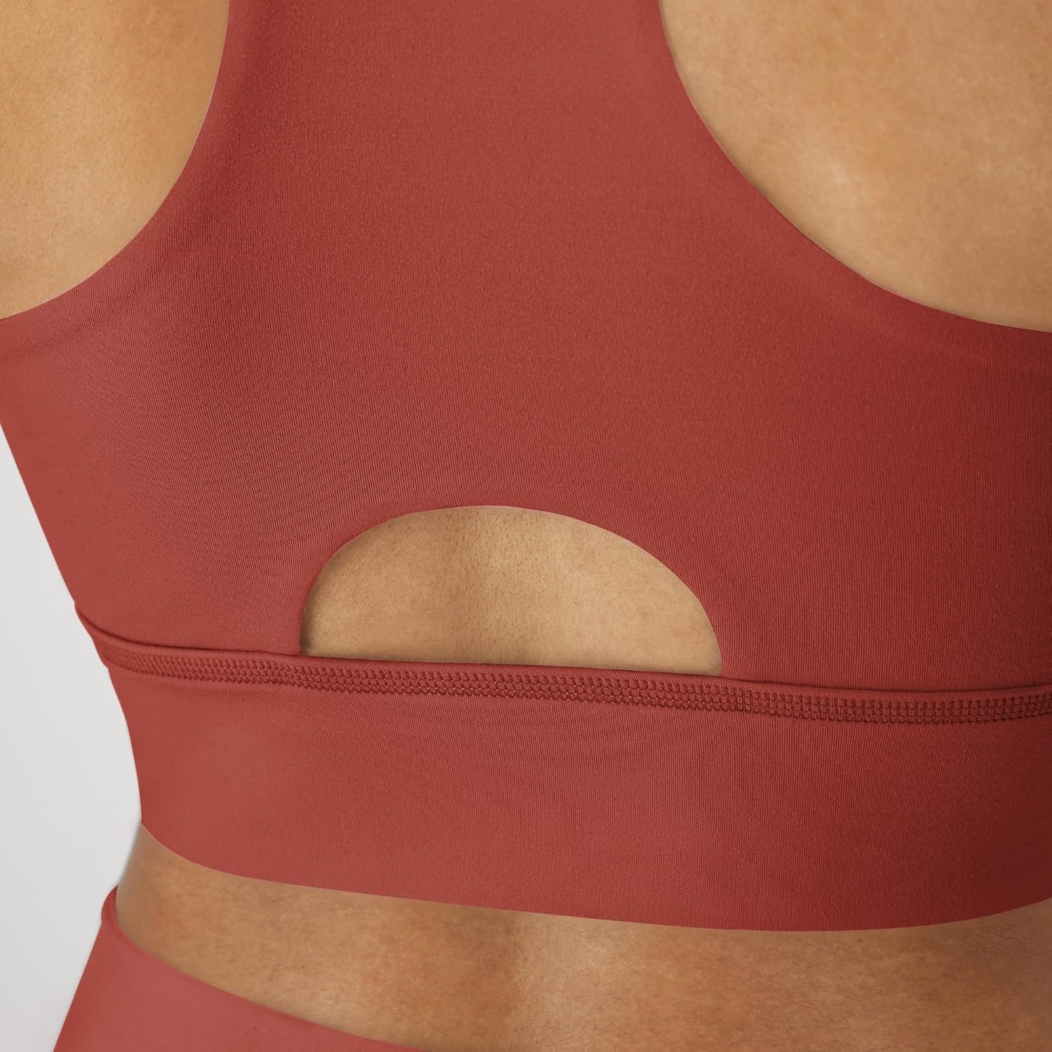 image:imageHanes Womens Sports Bra Moves Racerback Crop Top StretchCoral Camelia