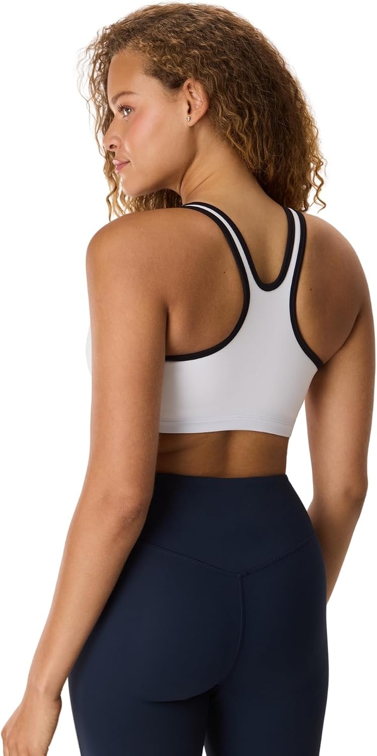 image:imageHanes Womens Sports Bra Moves Racerback Crop Top StretchWhite