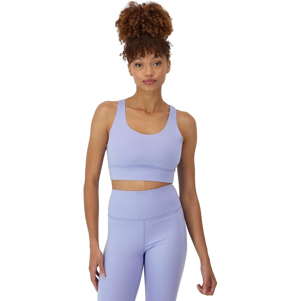 image:imageHanes Womens Sports Bra Moves Racerback Crop Top StretchPeri Blue
