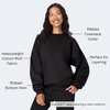 Hanes Men’s Ultimate Sweatshirt, Heavyweight Fleece Sweatshirt, Crewneck Pullover for Men(Black)