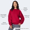 Hanes Men’s Ultimate Sweatshirt, Heavyweight Fleece Sweatshirt, Crewneck Pullover for Men(Deep Red)