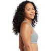Hanes Women’s Racerback Cotton T-Back Bralette (3 Pack)(Green Marble/Provence Blue/Concrete Heather)