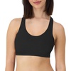 Hanes Women’s Racerback Cotton T-Back Bralette (3 Pack)(White/Concrete Heather/Black)