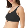 Hanes Women’s Racerback Cotton T-Back Bralette (3 Pack)(White/Concrete Heather/Black)