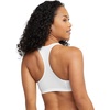 Hanes Women’s Racerback Cotton T-Back Bralette (3 Pack)(White/Denim Jacket/Moonlite Heather)