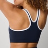 Hanes Women’s Sports Bra – Moves Racerback Crop Top – Stretch(Basic Navy)