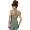 Hanes Women’s Sports Bra – Moves Racerback Crop Top – Stretch(Herbal Olive Green)