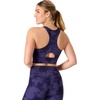Hanes Women’s Sports Bra – Moves Racerback Crop Top – Stretch(Purple Timeless Camo)