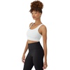 Hanes Women’s Sports Bra – Moves Racerback Crop Top – Stretch(White)
