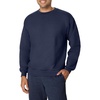 Hanes Men’s Ultimate Sweatshirt, Heavyweight Fleece Sweatshirt, Crewneck Pullover for Men(Navy)