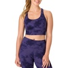 Hanes Women’s Sports Bra – Moves Racerback Crop Top – Stretch(Purple Timeless Camo)