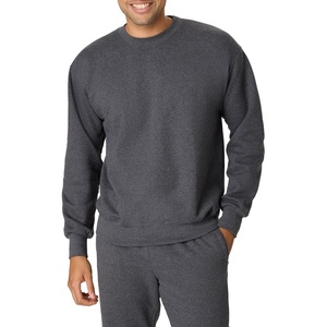 Hanes Men’s Ultimate Sweatshirt, Heavyweight Fleece Sweatshirt, Crewneck Pullover for Men(Charcoal Heather)