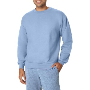 Hanes Men’s Ultimate Sweatshirt, Heavyweight Fleece Sweatshirt, Crewneck Pullover for Men(Light Blue)