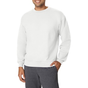 Hanes Men’s Ultimate Sweatshirt, Heavyweight Fleece Sweatshirt, Crewneck Pullover for Men(White)