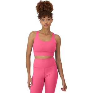 Hanes Women’s Sports Bra – Moves Racerback Crop Top – Stretch(Pink Pedestal)