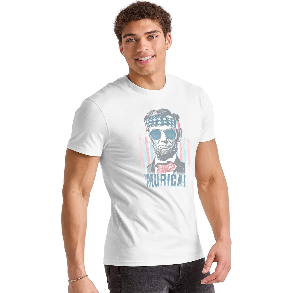 image:imageHanes Mens Essentials Short Sleeve Graphic TeeMurica