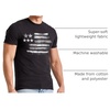 Hanes Men’s Essentials Short Sleeve Graphic Tee(Black and White Flag)