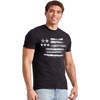 Hanes Men’s Essentials Short Sleeve Graphic Tee(Black and White Flag)