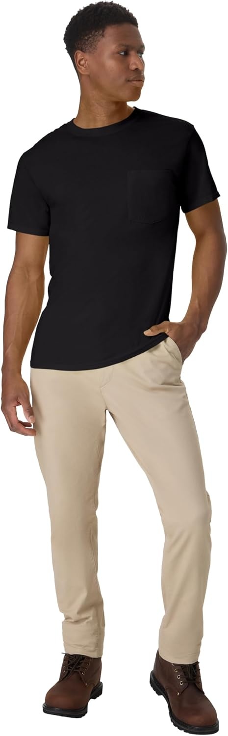 image:imageHanes Mens Mens Workwear Short Sleeve Tee 2PackBlack