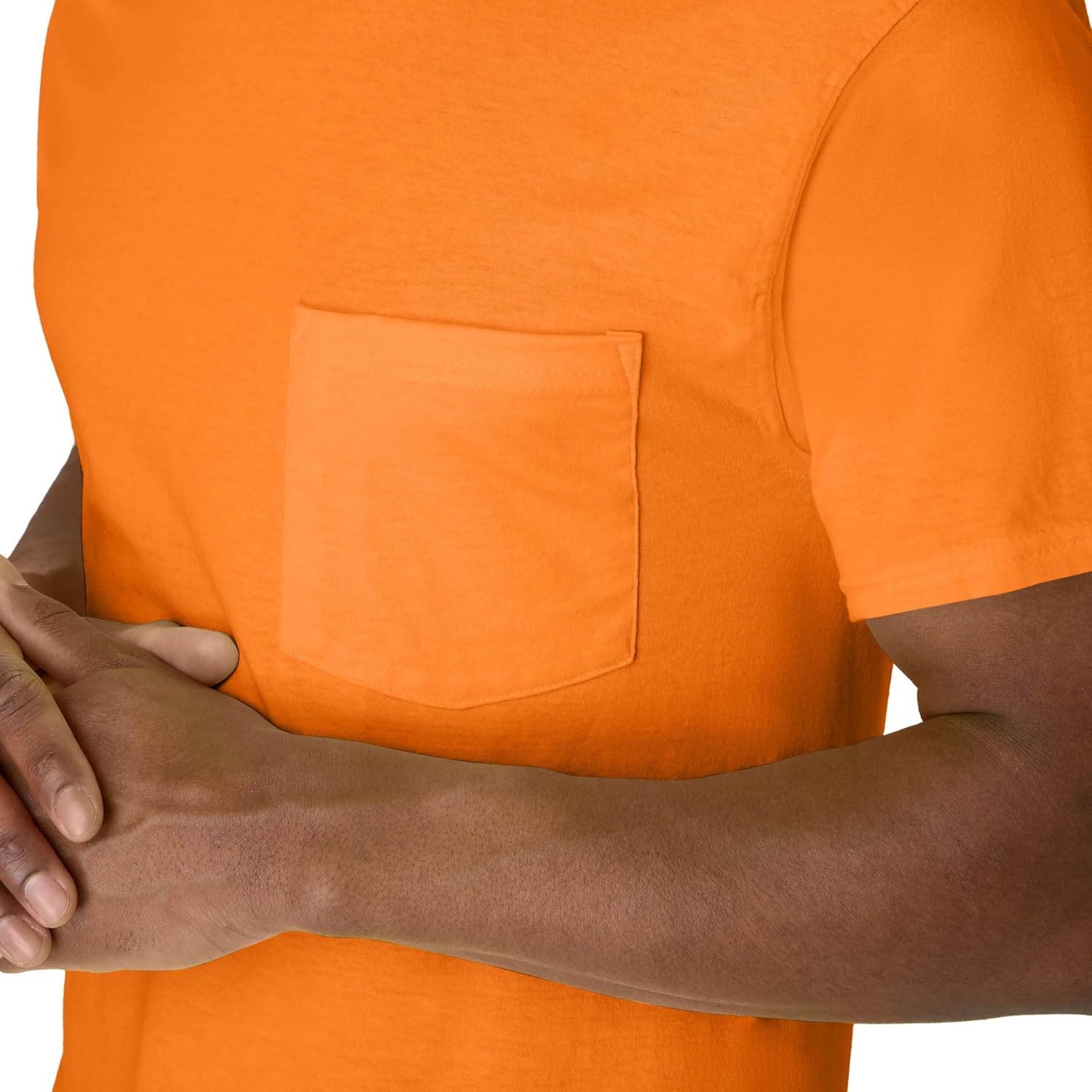image:imageHanes Mens Mens Workwear Short Sleeve Tee 2PackSafety Orange