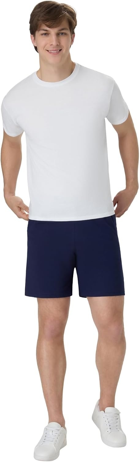 image:imageHanes Mens Originals Cotton Pockets Pullon Jersey Gym Shorts 7Athletic Navy