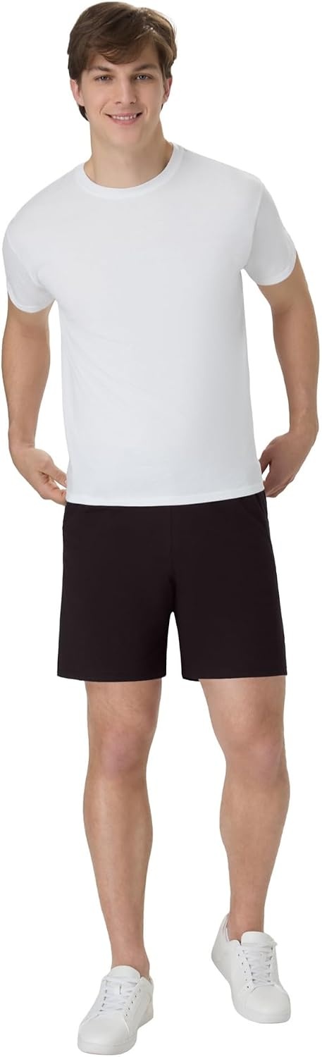 image:imageHanes Mens Originals Cotton Pockets Pullon Jersey Gym Shorts 7Black