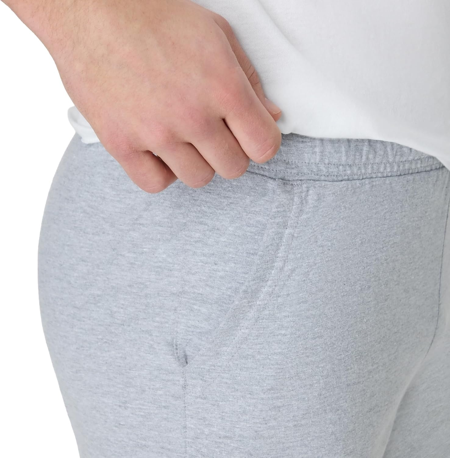 image:imageHanes Mens Originals Cotton Pockets Pullon Jersey Gym Shorts 7Light Steel