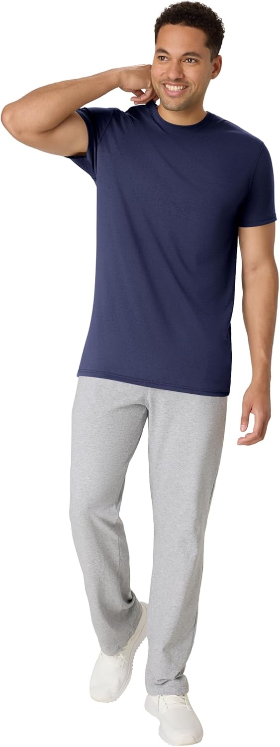 image:imageHanes Mens Originals Lightweight TShirt Crewneck TShirts for Men TriBlend TeeAthletic Navy Pe Heather